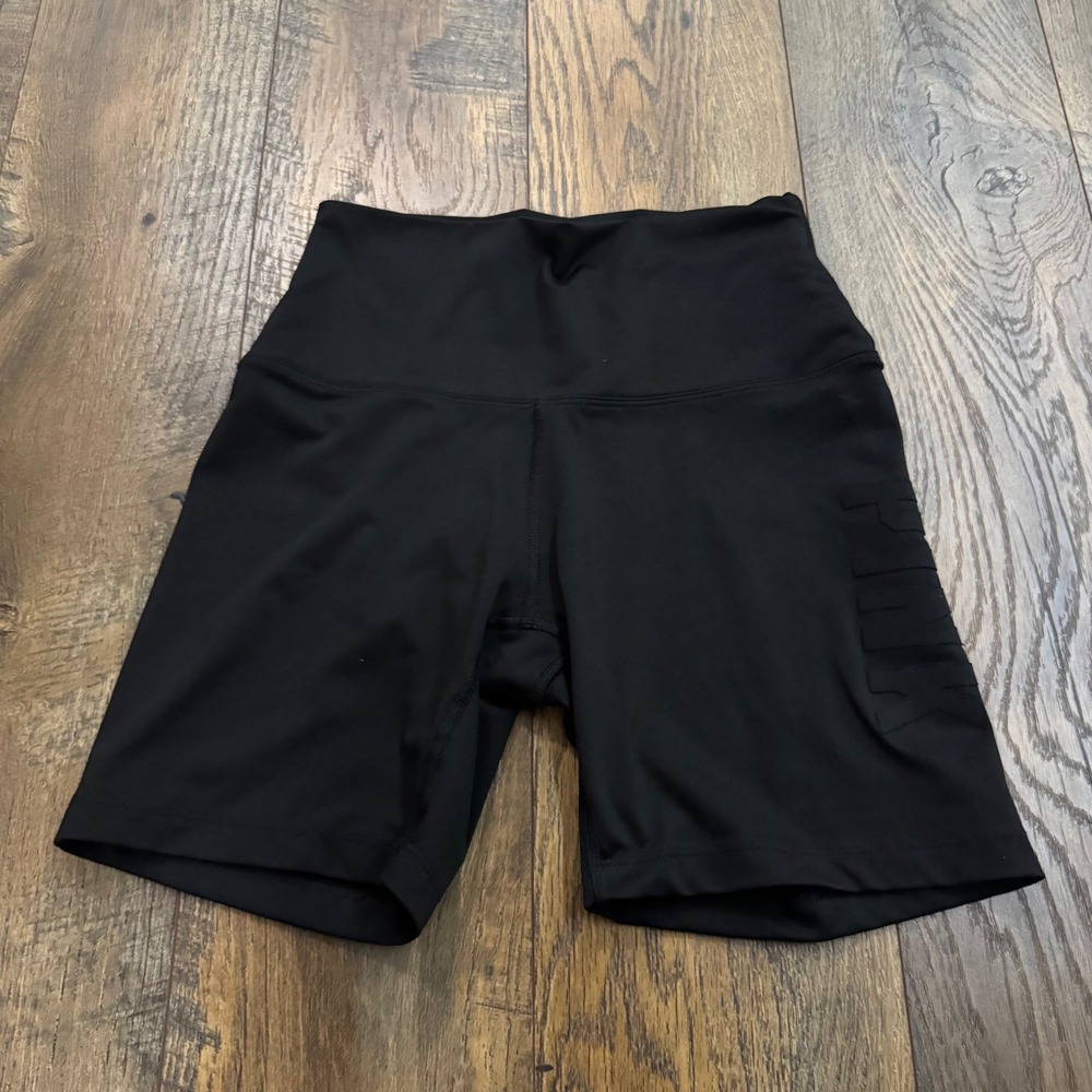Pink Victoria's Secret Ultimate High Waisted Biker Shorts Black Small Gym Yoga